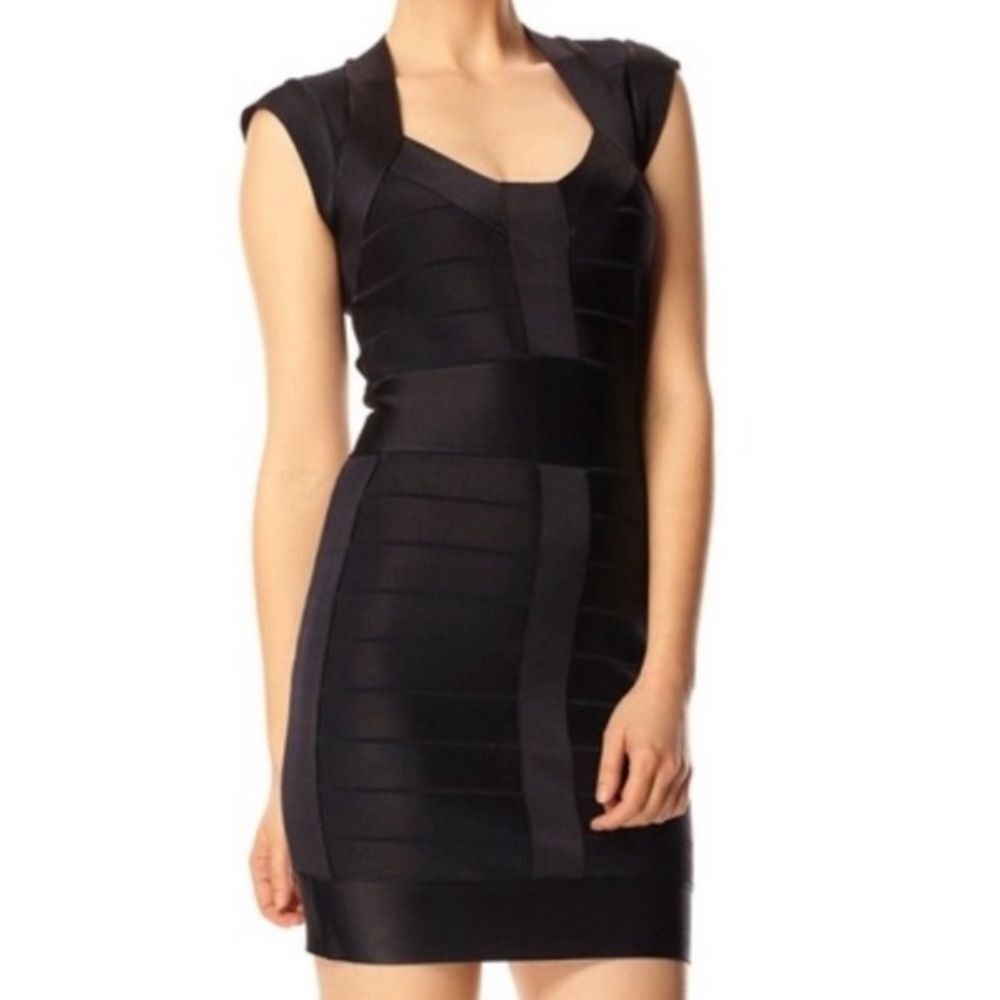 French Connection Black Bandage Dress Size 4 NWOT